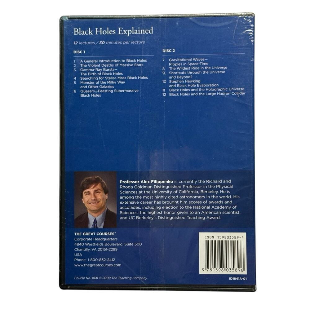The Great Courses Black Holes Explained 2-DVD Disc Set With Course Guidebook NEW - Picture 2 of 9